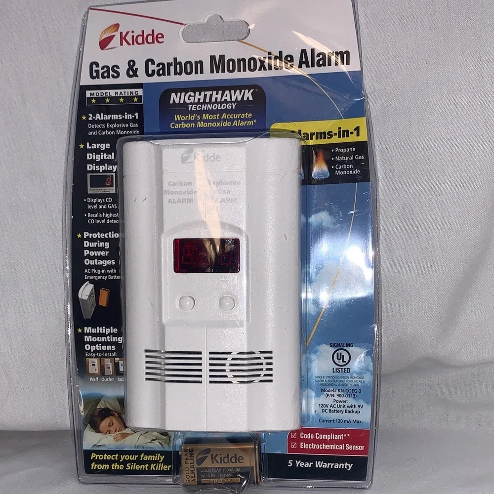 Kidde Gas & Carbon Monoxide Alarm with Digital Display - Picture 1 of 9